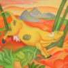 Die gelbe Kuh, 2005 (nach dem gleichnamigen Bild von Franz Marc, 1911) (mit Beschreibung)
