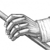Hand, 2009 (Studie für Hand auf Rolltreppen-Handlauf für Bild „Gegen den Strom“)